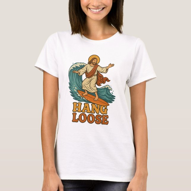 Jesus Hang Loose Hawaiian T-Shirt (Front)