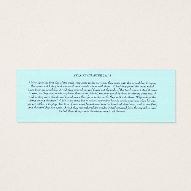 Jesus Has Risen- Book Mark-Quick Scriptures (Back)