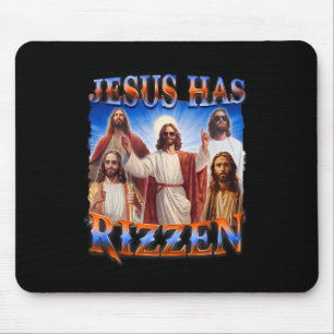 Jesus Has Rizzen Christian Men Women Bible Faith Mouse Pad