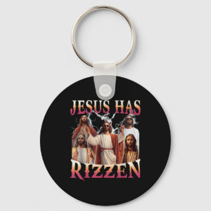 Jesus Has Rizzen Funny Christian Meme Novelty Jesu Keychain