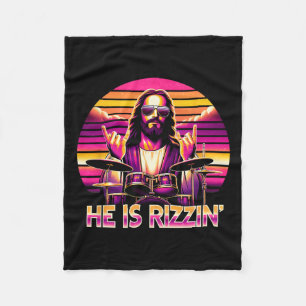 Jesus Has Rizzen He Is Rizzin' Funny Christian Nd Fleece Blanket