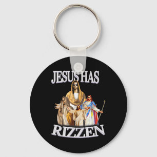 Jesus Has Rizzen Jesus Christ Religious Easter  Keychain