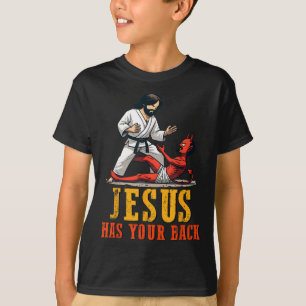 Jesus Has Your Back Funny Christian Jiu-jitsu T-Shirt