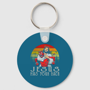 Jesus Has Your Back ! Jesus Keychain