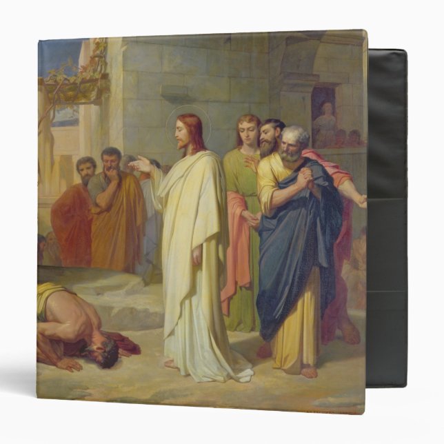 Jesus Healing the Leper, 1864 Binder (Front/Inside)
