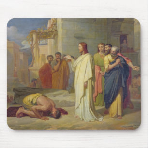 Jesus Healing the Leper, 1864 Mouse Pad