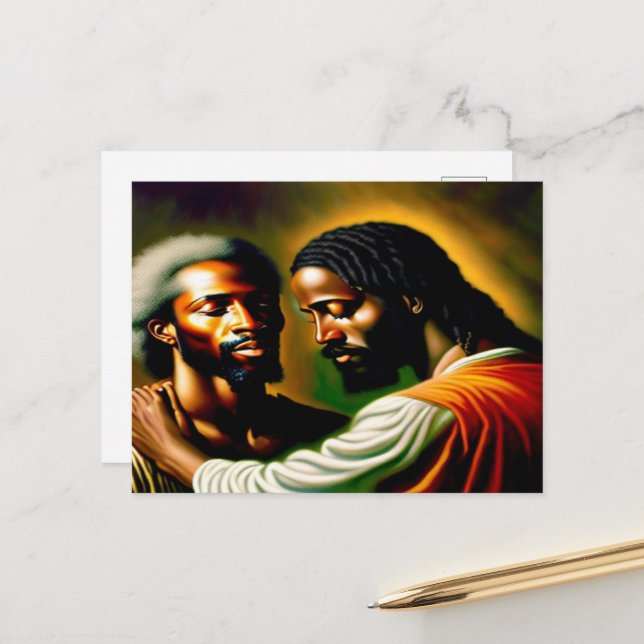 Jesus Heals a Blind Man II Postcard (Front/Back In Situ)
