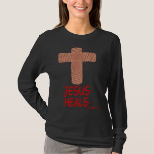 JESUS HEALS Christian Cross Nurse Mom Women Wife G T-Shirt