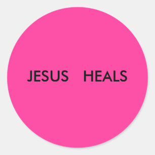 JESUS   HEALS CLASSIC ROUND STICKER