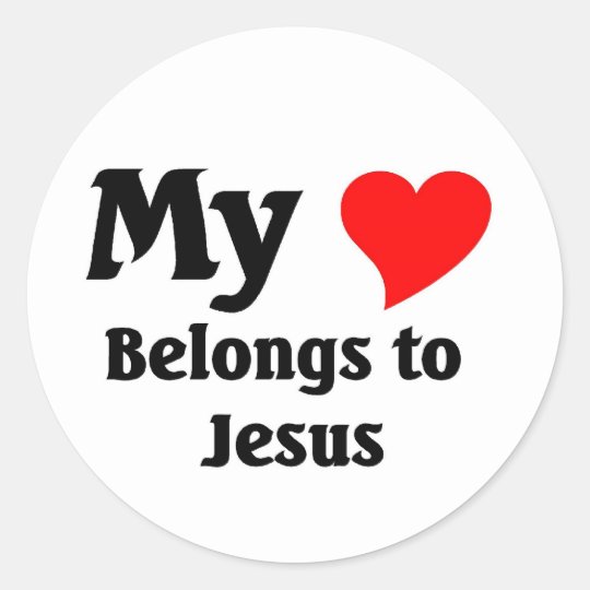 Jesus Heart Classic Round Sticker