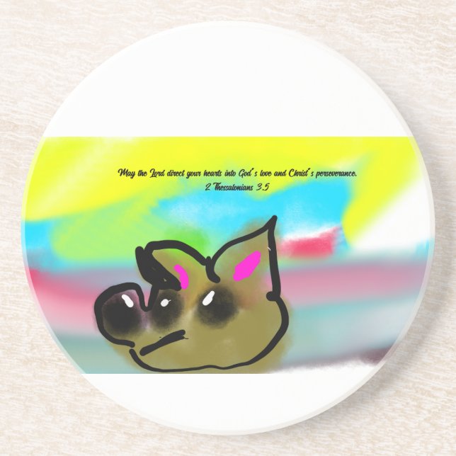 jesus heart coaster (Front)