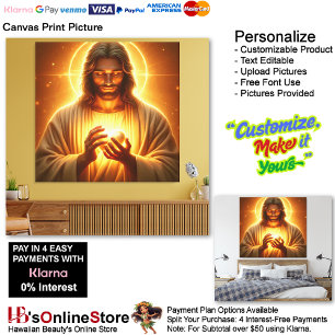 Jesus Heart in My Hands Canvas Print Picture 4