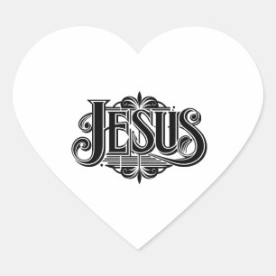 Jesus Heart Sticker