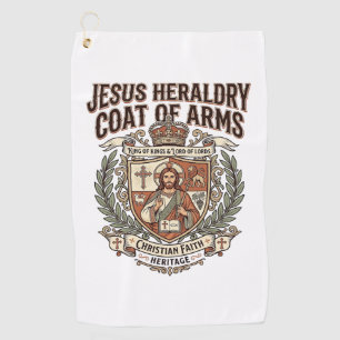 Jesus Heraldry Coat Of Arms Jesus Heraldry Coat Ar Golf Towel