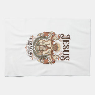 Jesus Heraldry Coat Of Arms Jesus Heraldry Coat Ar Kitchen Towel