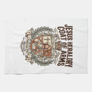Jesus Heraldry Coat Of Arms Jesus Heraldry Coat Ar Kitchen Towel