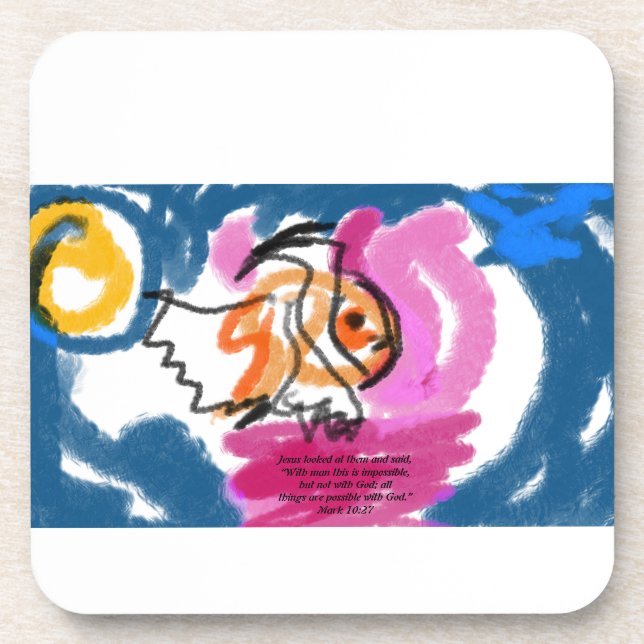 jesus here coaster (Front)