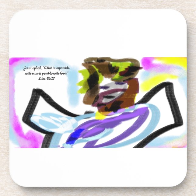 jesus here  coaster (Front)