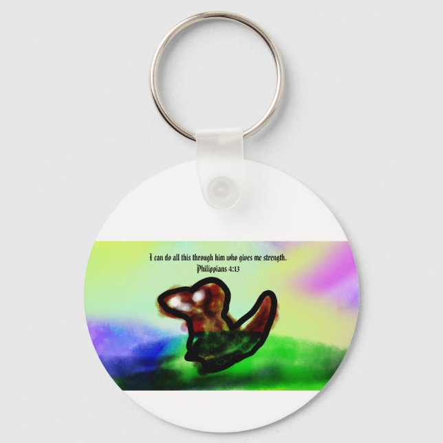 jesus here  keychain (Front)