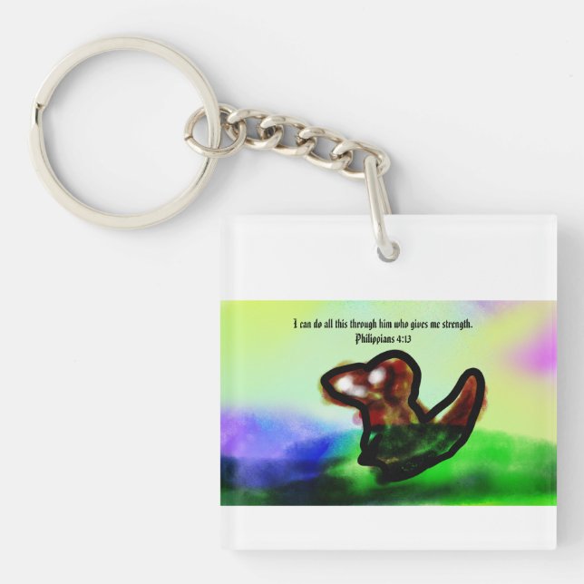 jesus here  keychain (Front)
