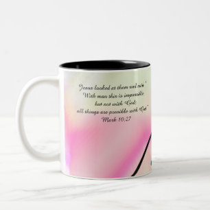 jesus here  Two-Tone coffee mug