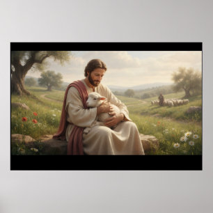 Jesus Holding a Lamb Wall Art The Good Shepherd