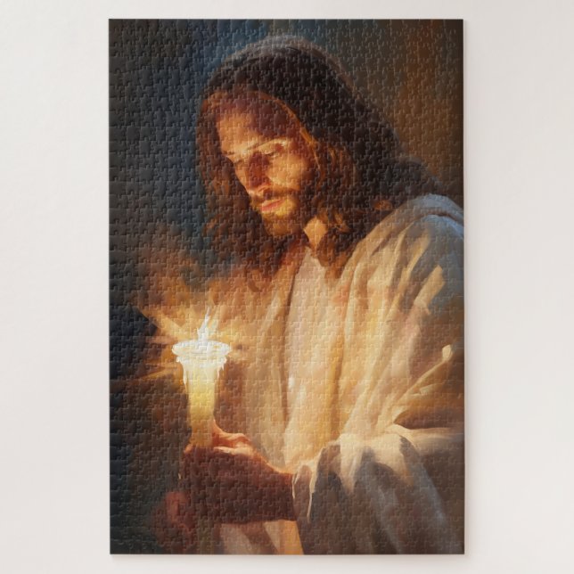Jesus Holding Candle Puzzle (Vertical)
