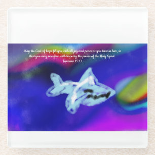 jesus holy ghost glass coaster