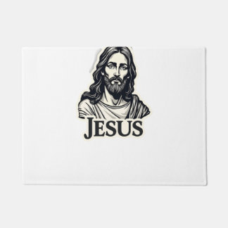 Jesus Holy Name Vintage Engraving Shirt 2 Doormat