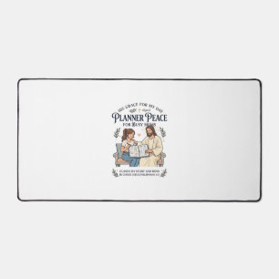 Jesus Homeschool Mom Planner Shirt Faith Based Des Desk Mat