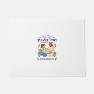Jesus Homeschool Mom Planner Shirt Faith Based Des Doormat