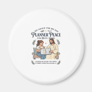 Jesus Homeschool Mom Planner Shirt Faith Based Des Magnet