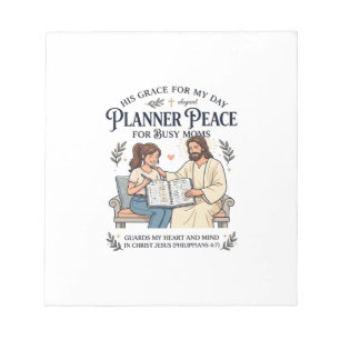 Jesus Homeschool Mom Planner Shirt Faith Based Des Notepad