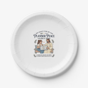 Jesus Homeschool Mom Planner Shirt Faith Based Des Paper Plate