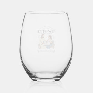 Jesus Homeschool Mom Planner Shirt Faith Based Des Stemless Wine Glass