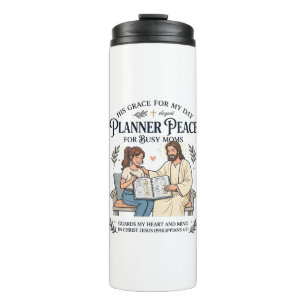 Jesus Homeschool Mom Planner Shirt Faith Based Des Thermal Tumbler