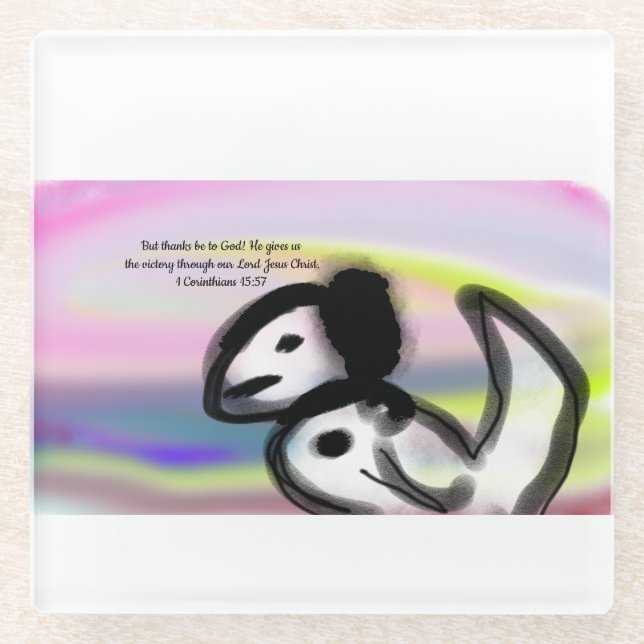 jesus hope  glass coaster (Front)