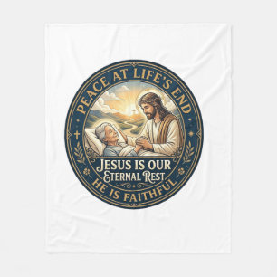 Jesus Hospice End Of Life Comfort Shirt Christian  Fleece Blanket