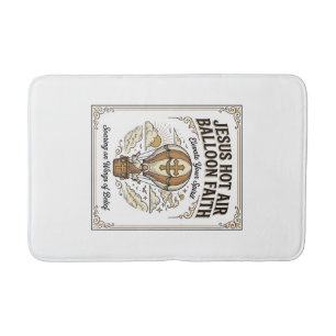 Jesus Hot Air Balloon Faith Jesus Hot Air Balloon  Bath Mat