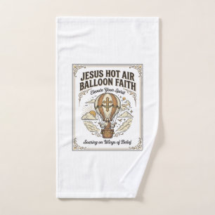 Jesus Hot Air Balloon Faith Jesus Hot Air Balloon  Hand Towel