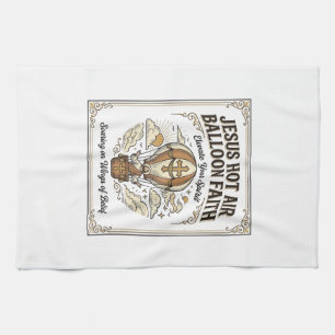 Jesus Hot Air Balloon Faith Jesus Hot Air Balloon Kitchen Towel