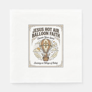 Jesus Hot Air Balloon Faith Jesus Hot Air Balloon  Napkin