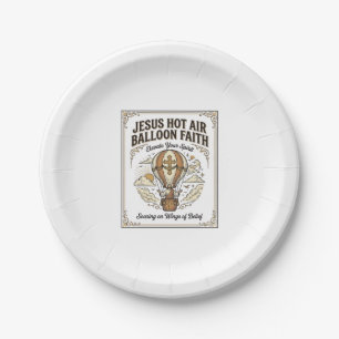 Jesus Hot Air Balloon Faith Jesus Hot Air Balloon  Paper Plate