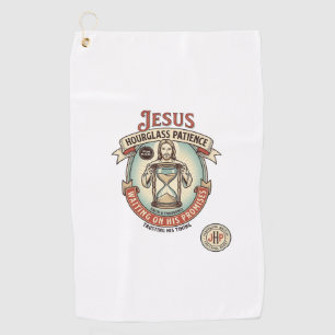 Jesus Hourglass Patience Jesus Hourglass Patience Golf Towel