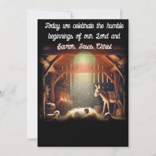 Jesus' humble beginnings holiday card