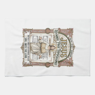 Jesus Hymnal Page Typography Jesus Hymnal Page Kitchen Towel