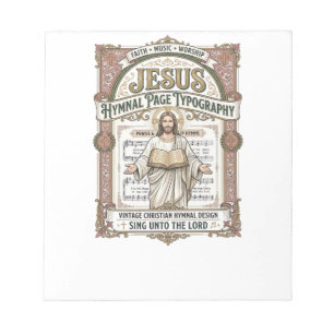 Jesus Hymnal Page Typography Jesus Hymnal Page Notepad