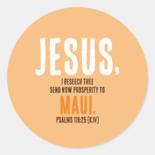 "JESUS, I Beseech Thee" - Thanksgiving Day Colours Classic Round Sticker