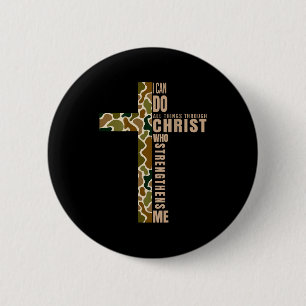 Jesus I Can Do All Things Through Christ Who Stren 2 Inch Round Button