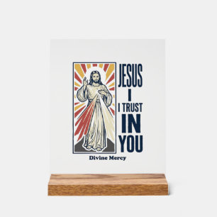 Jesus I Trust In You Divine Mercy Shirt Design_1 Acrylic Sign